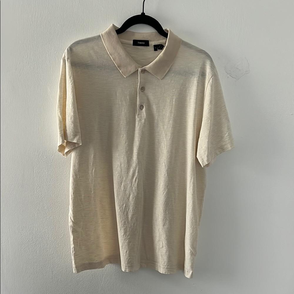 Theory Tan Men's Polo Shirt